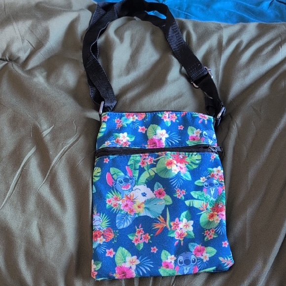 Loungefly Handbags - Loungefly Disney Stitch Blue Floral Crossbody Bag